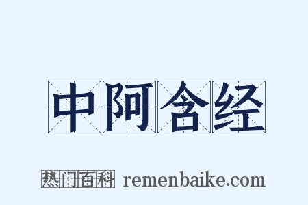 中阿含经是什么意思的图片